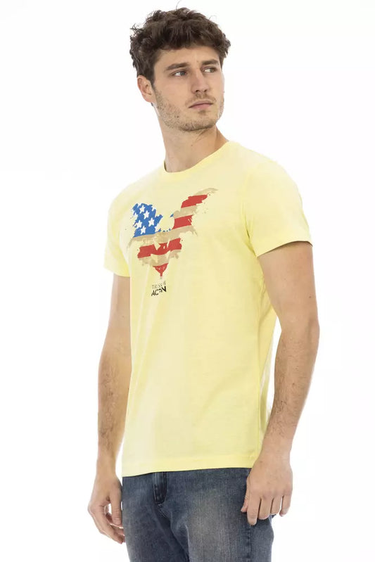 Camiseta Trussardi Action de algodón amarillo para hombre