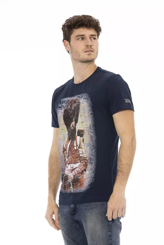 Camiseta Trussardi Action de algodón azul para hombre