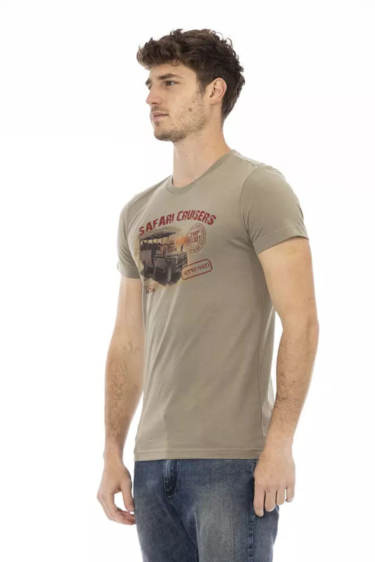 Camiseta Trussardi Action de algodón verde para hombre