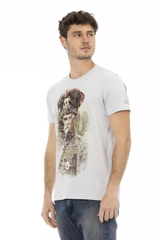 Camiseta Trussardi Action de algodón gris para hombre