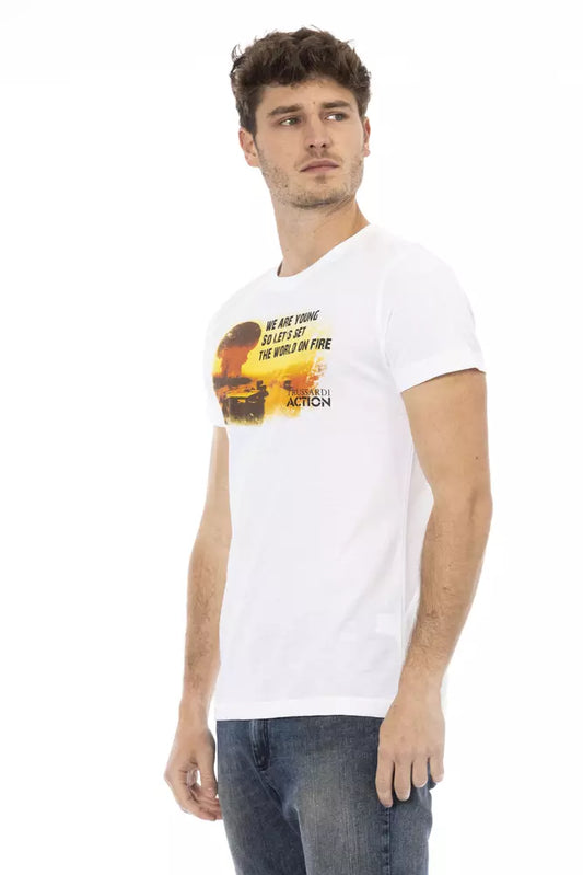 Camiseta Trussardi Action de algodón blanco para hombre