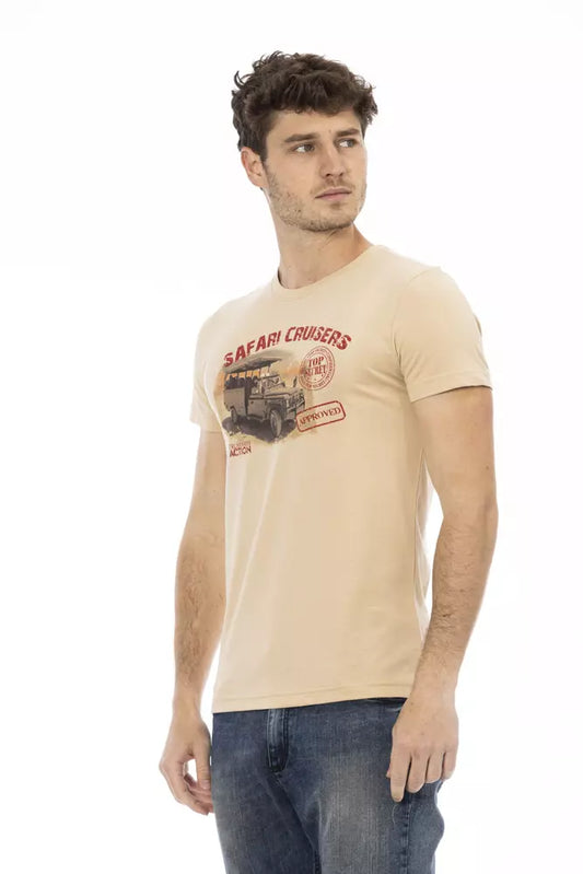 Camiseta Trussardi Action de algodón beige para hombre