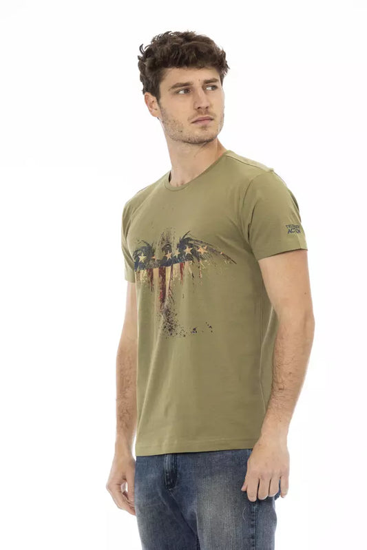 Camiseta Trussardi Action de algodón verde para hombre