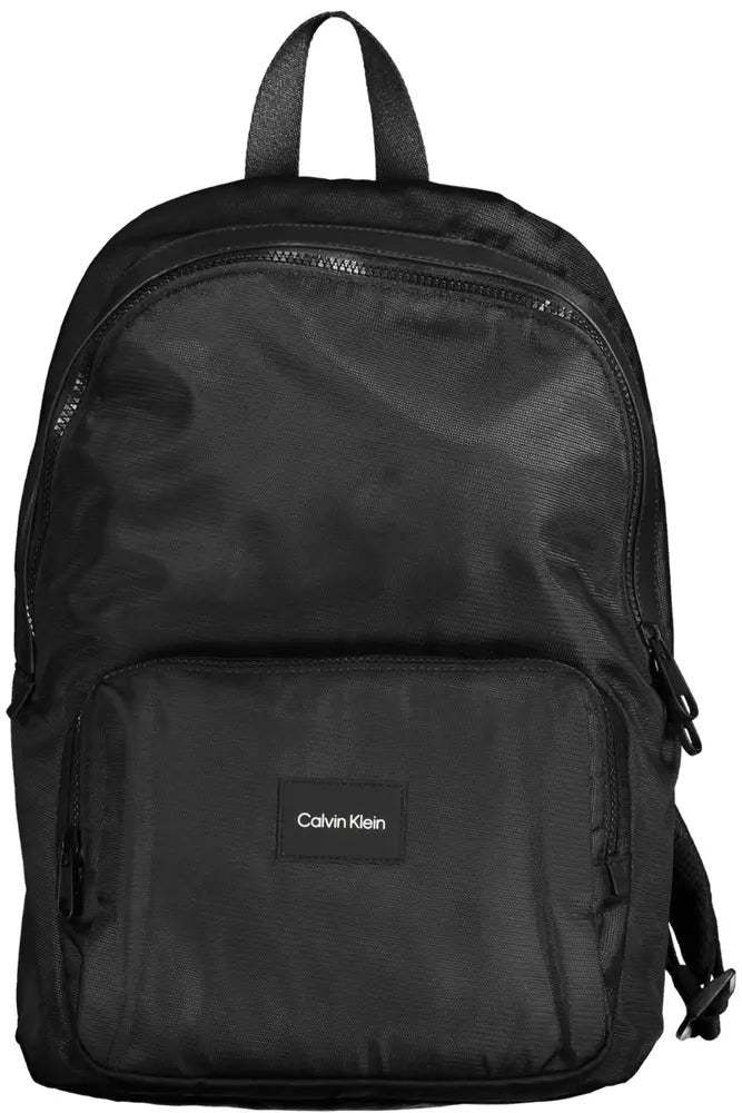 Calvin Klein Black Polyester Men Backpack