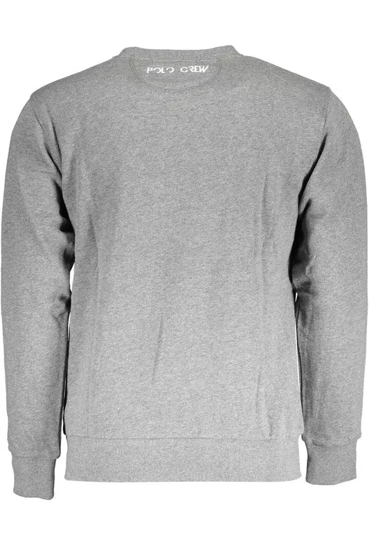 La Martina Gray Cotton Men Sweater