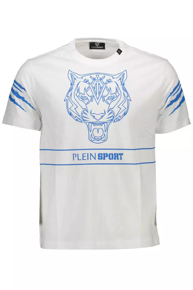 Plein Sport White Cotton Men T-Shirt