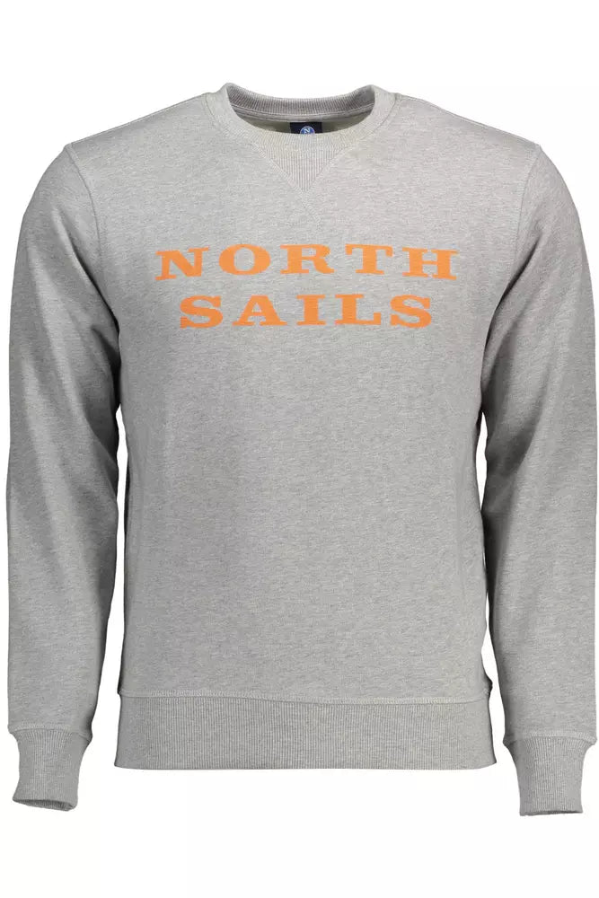 North Sails Gray Cotton Men Sweater