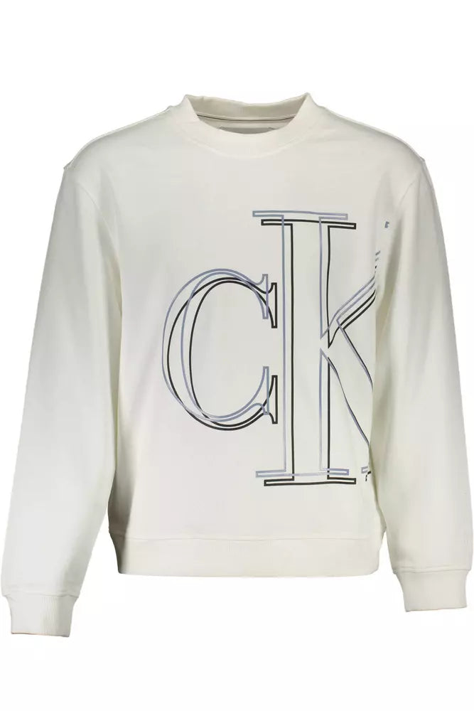 Calvin Klein White Cotton Men Sweater