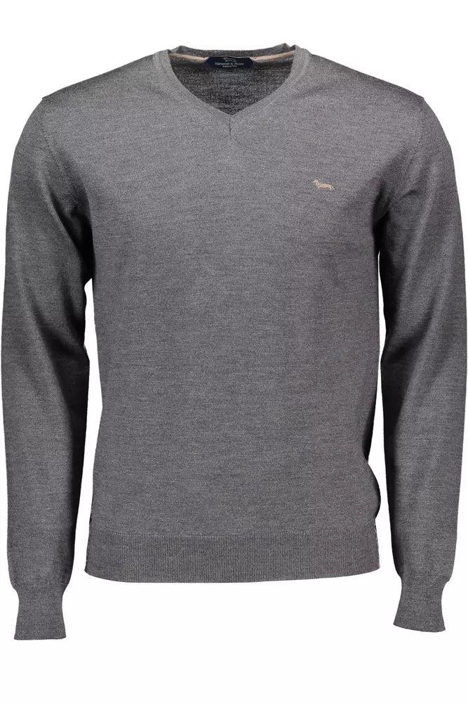 Harmont & Blaine Gray Wool Men Sweater