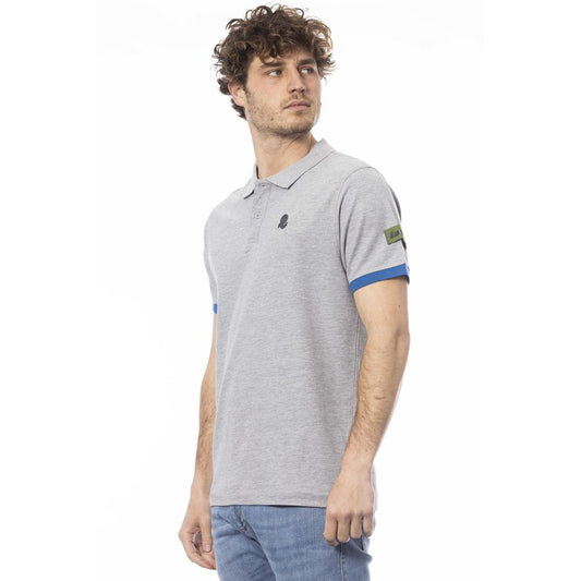 Polo Invicta de algodón gris para hombre