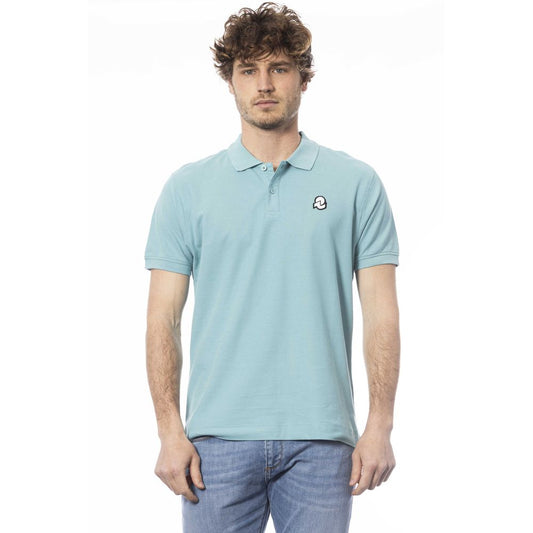 Polo Invicta de algodón azul claro para hombre