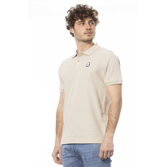 Polo Invicta de algodón beige para hombre