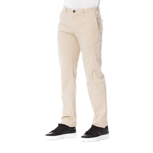 Pantalones Trussardi de algodón beige para hombre