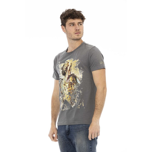Camiseta Trussardi Action de algodón gris para hombre