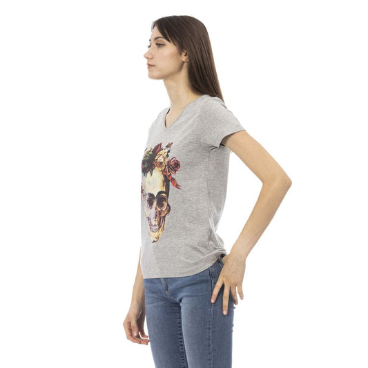 Camiseta Trussardi Action de algodón gris para mujer