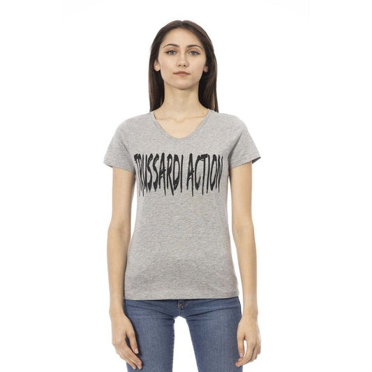 Camiseta Trussardi Action de algodón gris para mujer