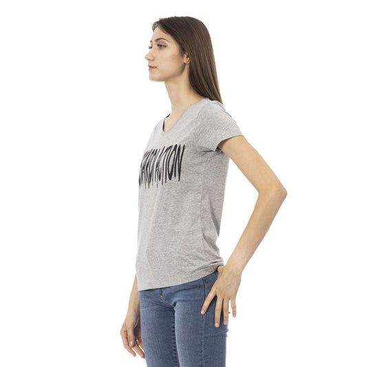 Camiseta Trussardi Action de algodón gris para mujer