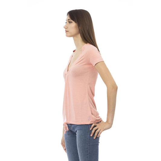 Camiseta Trussardi Action de algodón rosa para mujer
