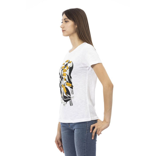 Camiseta Trussardi Action de algodón blanco para mujer