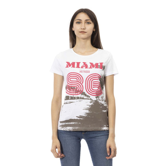 Camiseta Trussardi Action de algodón blanco para mujer