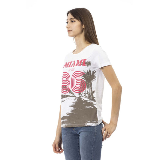 Camiseta Trussardi Action de algodón blanco para mujer