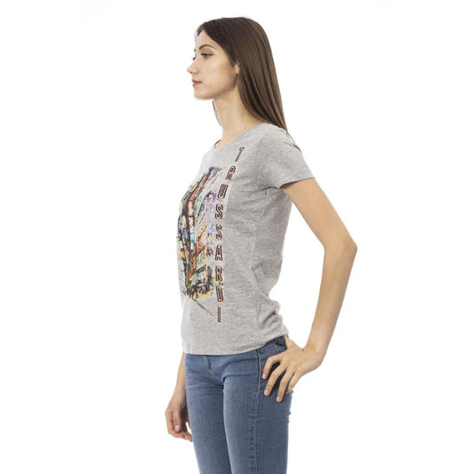 Camiseta Trussardi Action de algodón gris para mujer
