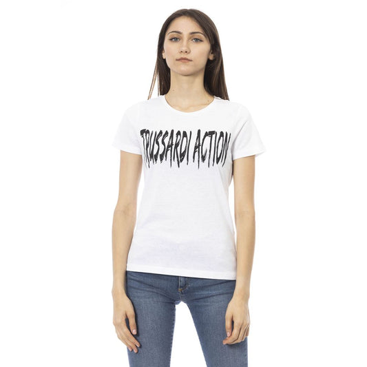 Camiseta Trussardi Action de algodón blanco para mujer