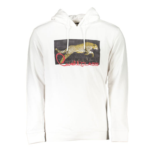 Cavalli Class White Cotton Men Sweater