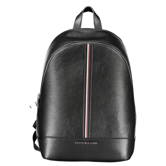 Tommy Hilfiger Black Polyethylene Men Backpack