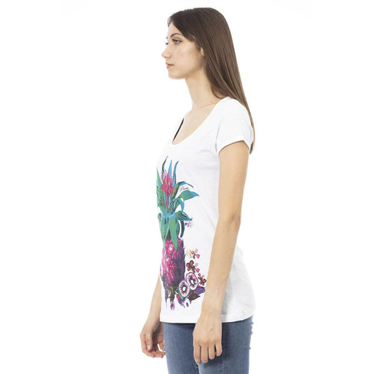 Camiseta blanca de algodón para mujer de Just Cavalli