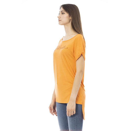 Camiseta de algodón naranja para mujer de Just Cavalli
