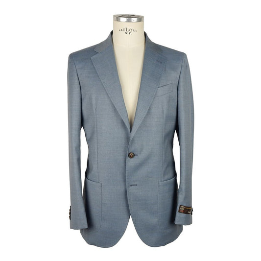 Emilio Romanelli Light Blue Wool Men's Blazer