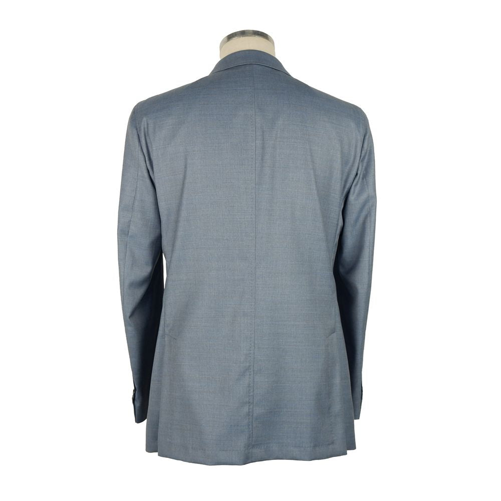 Emilio Romanelli Light Blue Wool Men's Blazer