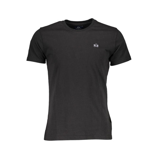 La Martina Black Cotton Men T-Shirt