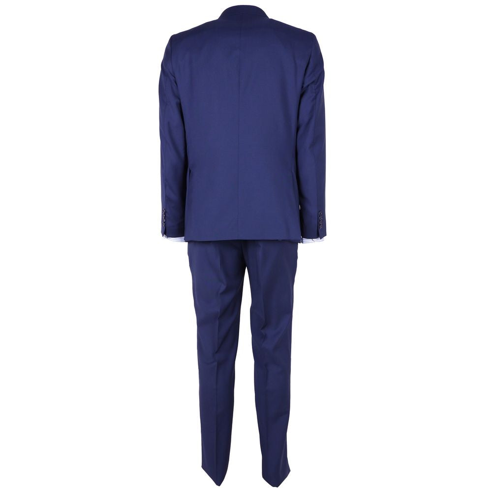 Made in Italy Elegant Gentlemen's Navy Blue Two-Piece Suit