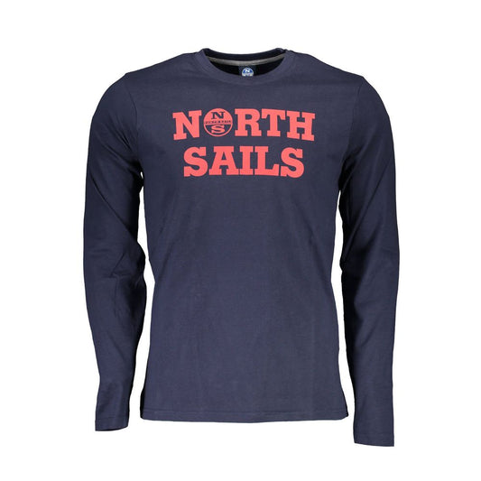 North Sails Blue Cotton Men T-Shirt