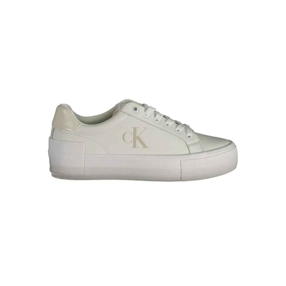 Calvin Klein White Polyester Sneaker