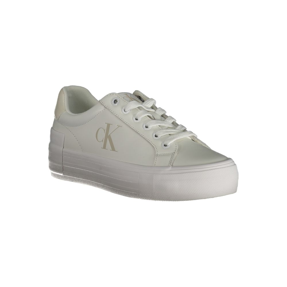 Calvin Klein White Polyester Sneaker