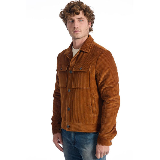 Chaqueta de algodón marrón de lujo Roberto Pepe