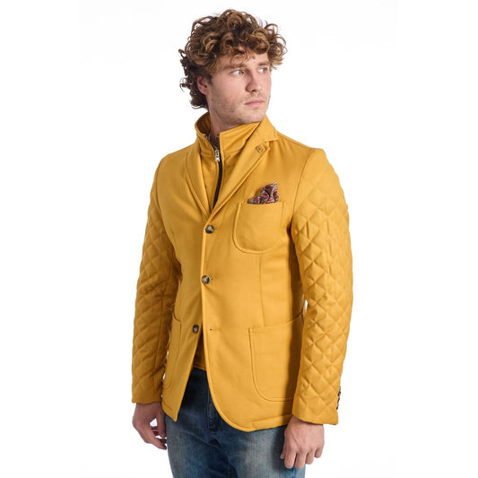 Chaqueta de poliéster amarilla de lujo Roberto Pepe