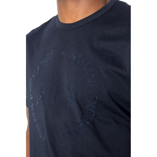 Armani Exchange Blue Cotton T-Shirt