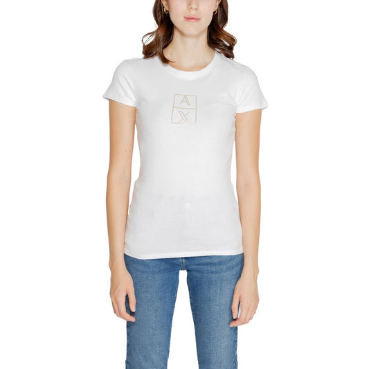 Armani Exchange White Cotton Tops & T-Shirt