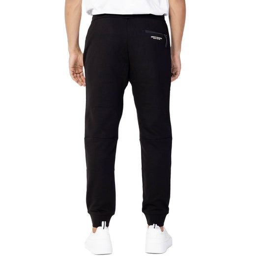 Armani Exchange Black Cotton Joggers Workout Pant