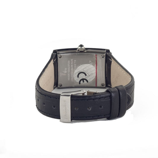 Chronotech Black Leather Watch