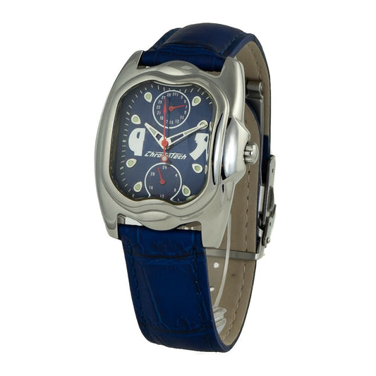 Chronotech Blue Leather Watch