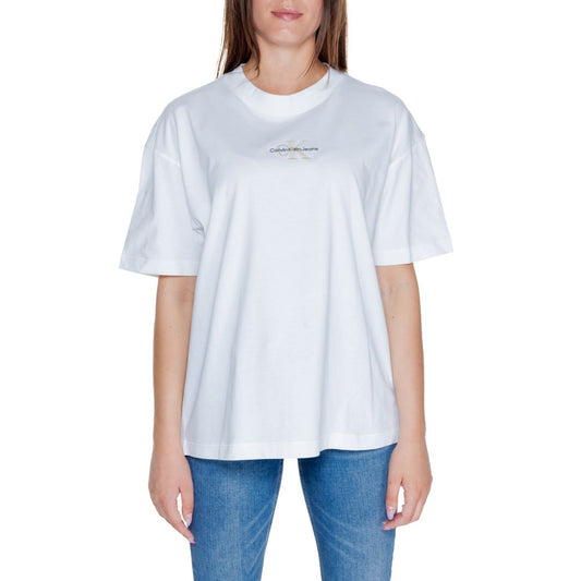 Calvin Klein Jeans White Cotton Tops & T-Shirt