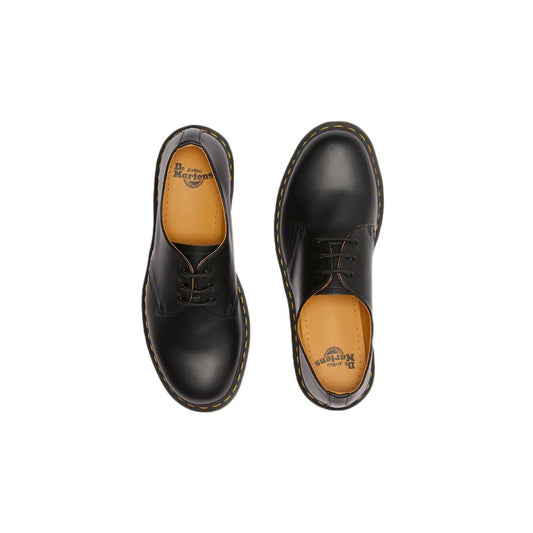 Dr. Martens - Zapatos planos de cuero negro