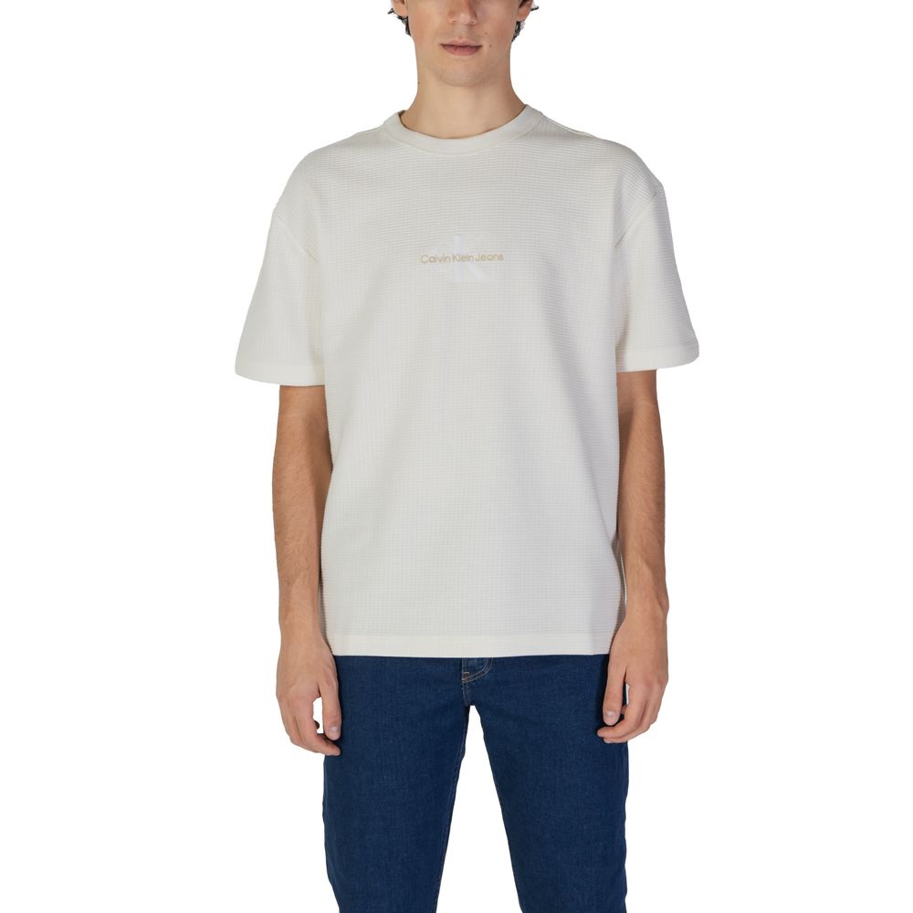 Calvin Klein Jeans Beige Cotton Rigenerato T-Shirt