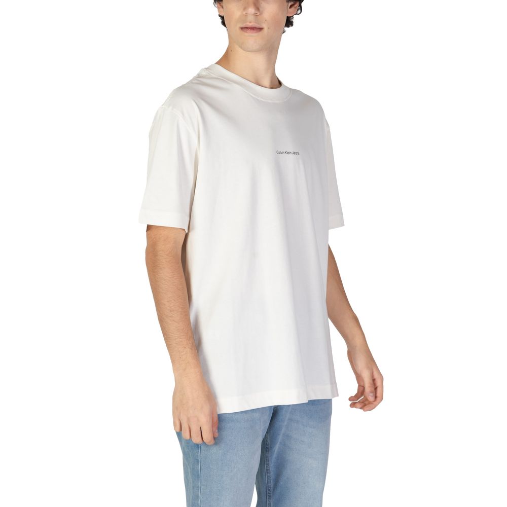 Calvin Klein Jeans Beige Cotton T-Shirt