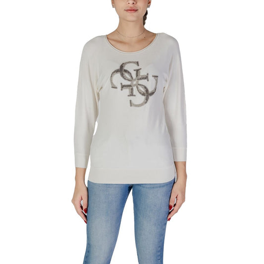 Guess White Viscose Tops & T-Shirt